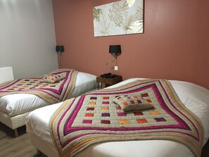 Comfort Quadruple Room | Premium bedding, desk, blackout drapes, soundproofing
