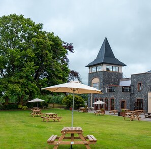 Outdoor banquet area