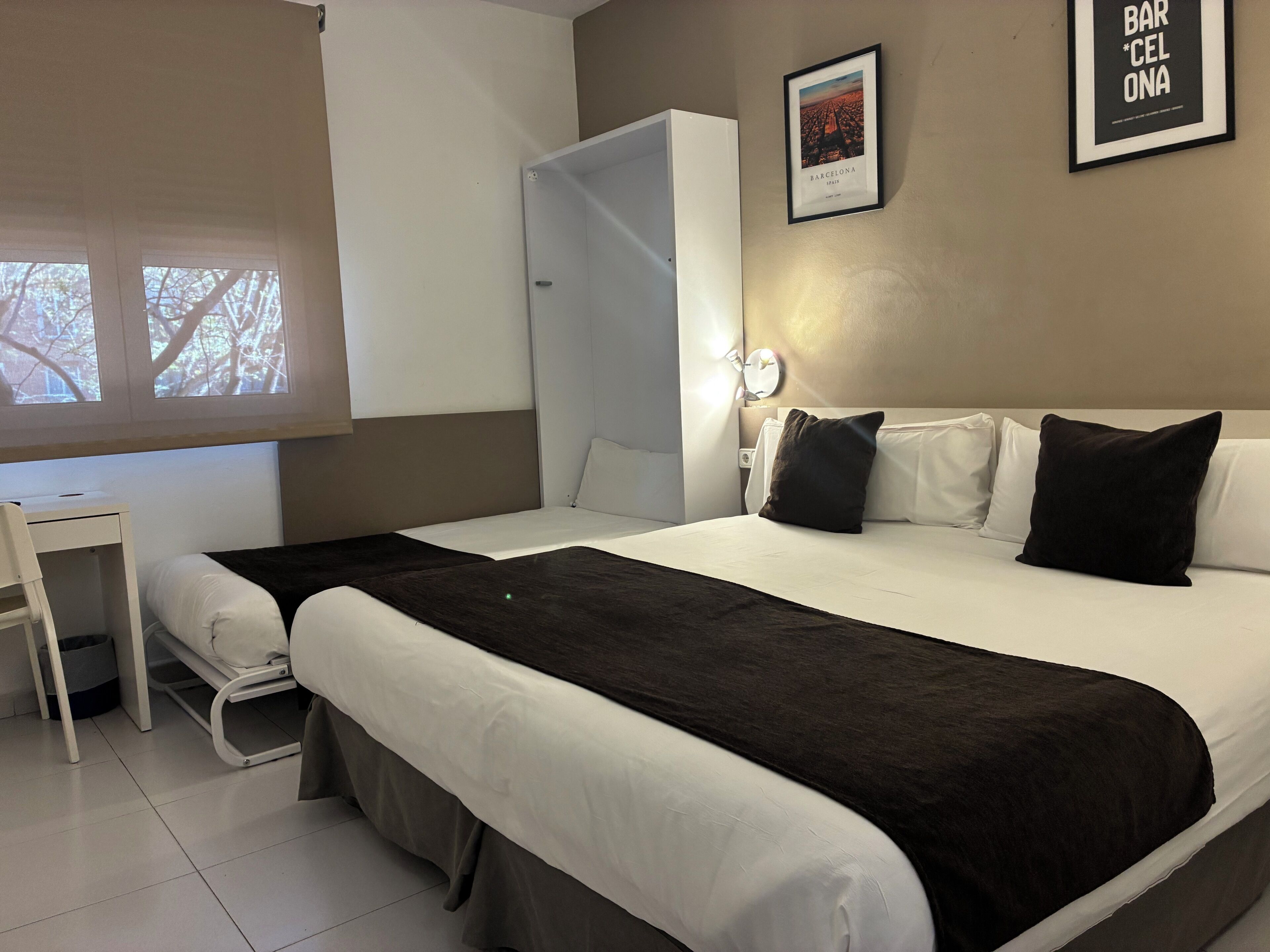 Double Room with an Extra Bed | Down duvets, in-room safe, laptop workspace, blackout curtains