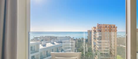 Minibar, desk, laptop workspace, soundproofing