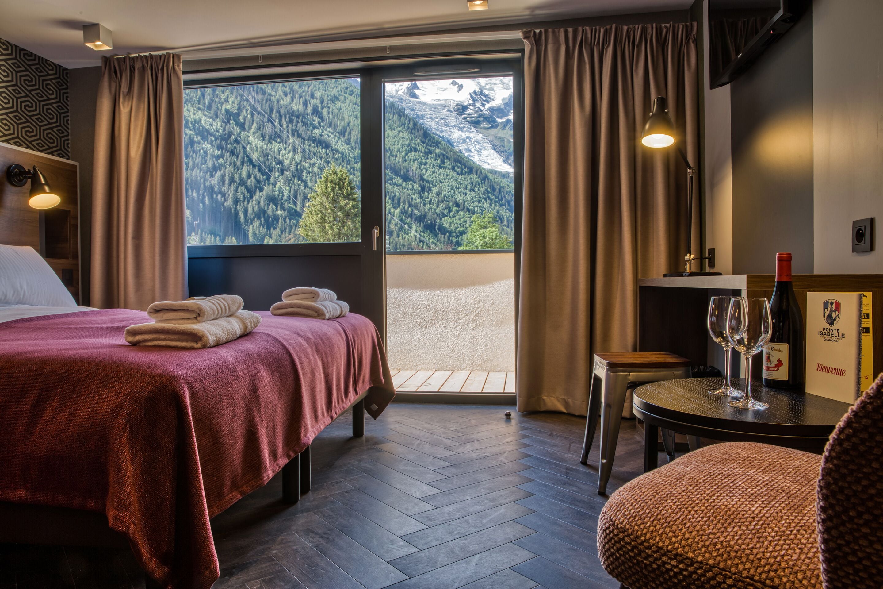 Chambre Double ou twin - Summit Supérieure avec balcon et vue Mt.Blanc | Caja de seguridad en la habitación, escritorio y wifi gratis 