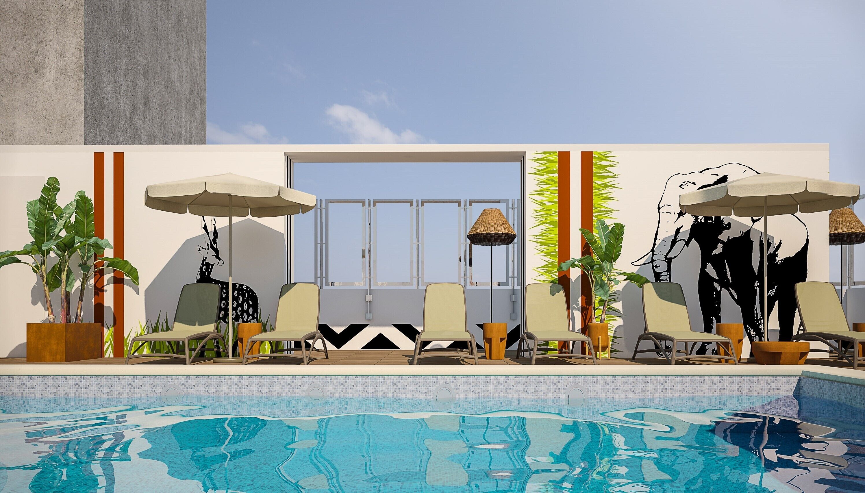 Rooftop pool