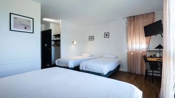 Coffres-forts dans les chambres, bureau, rideaux occultants