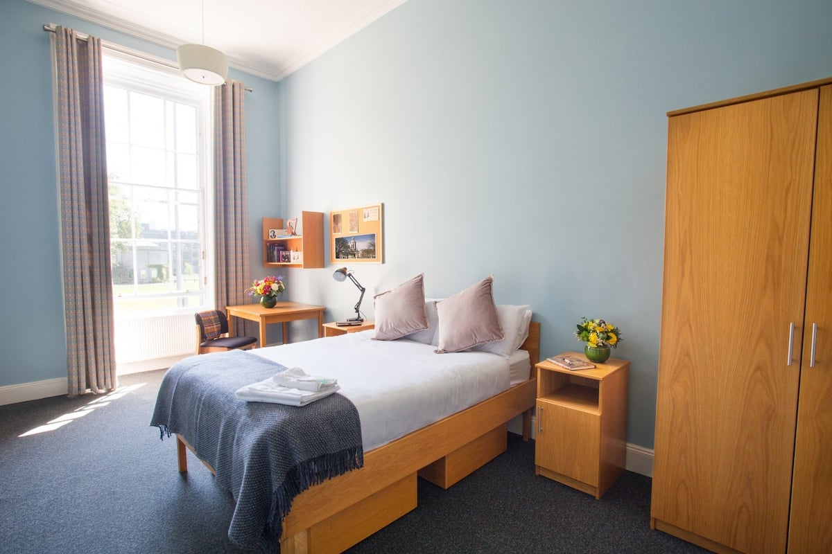 Desk, blackout curtains, iron/ironing board, free WiFi