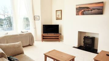 Luxury-Apartment | Wohnbereich | LCD-Fernseher, DVD-Player