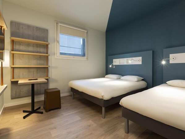 Bureau, rideaux occultants, chambres insonorisées, lits bébé (gratuits)