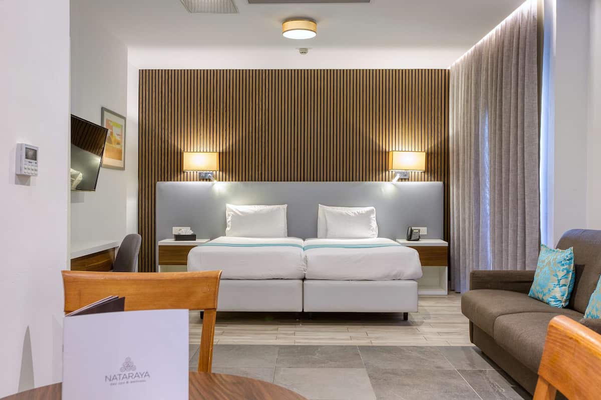 Minibar, in-room safe, desk, blackout curtains