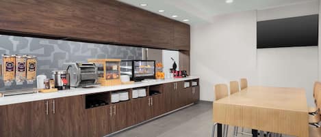 Free daily self-service breakfast
