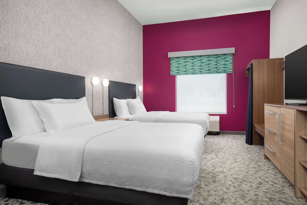 Studio Suite, 2 Queen Beds | 1 bedroom, desk, laptop workspace, iron/ironing board