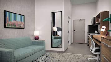 Desk, laptop workspace, iron/ironing board, free WiFi