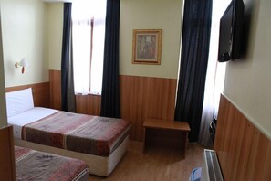 Twin Room | Blackout curtains, iron/ironing board, free WiFi, bed sheets - Hotel Aristote (Brussels)