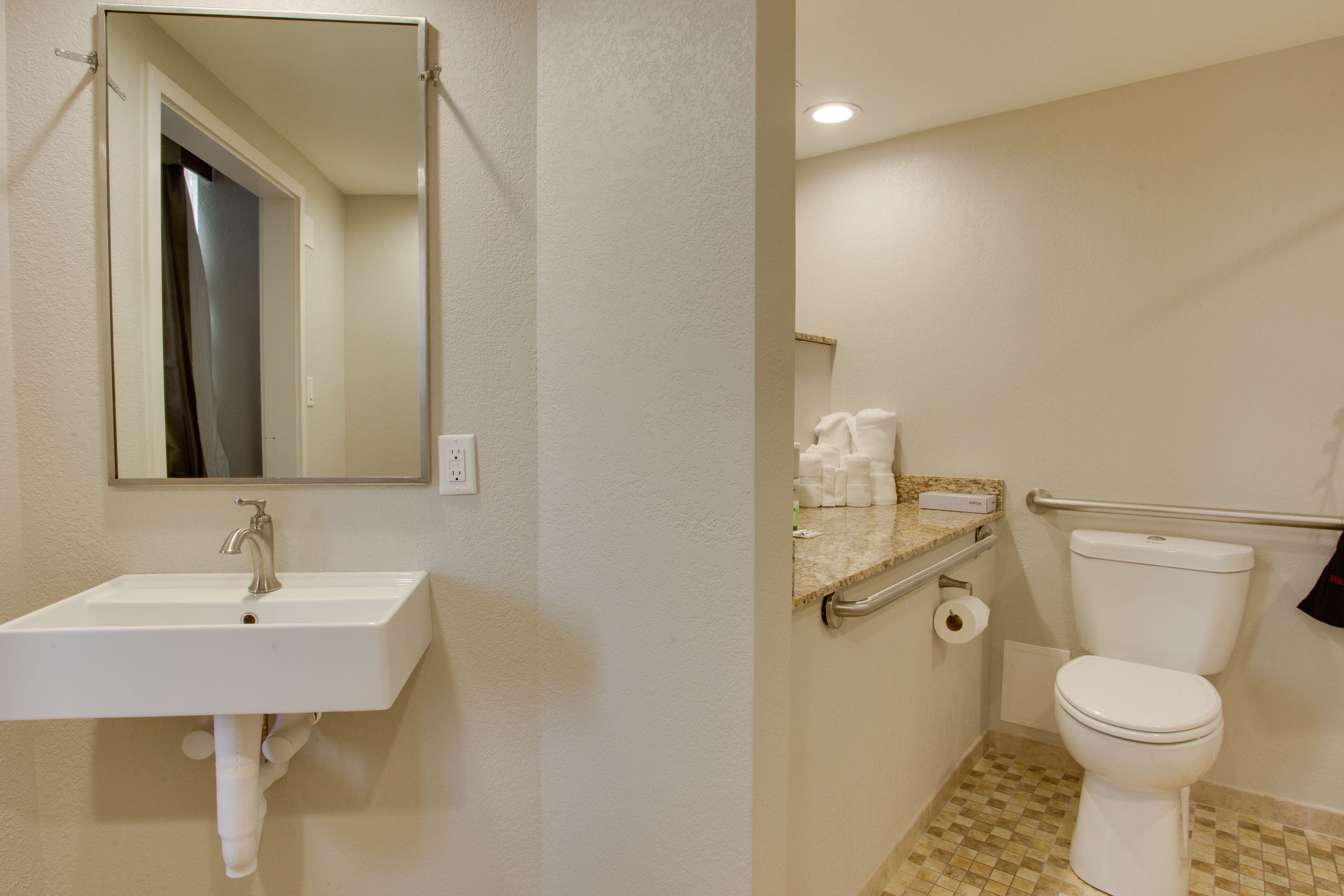 room, 1 queen bed, accessible | bathroom | shower, free toiletries, hair dryer, towels