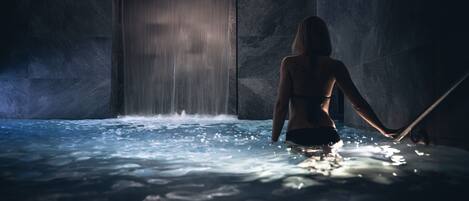 2 indoor pools, seasonal outdoor pool, pool umbrellas, sun loungers