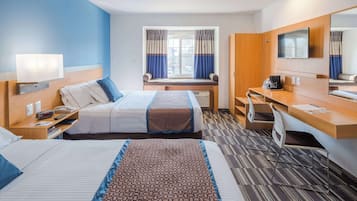 Standard Room, 2 Queen Beds | Desk, laptop workspace, soundproofing, iron/ironing board