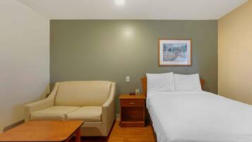 Desk, laptop workspace, iron/ironing board (on request), WiFi (free)