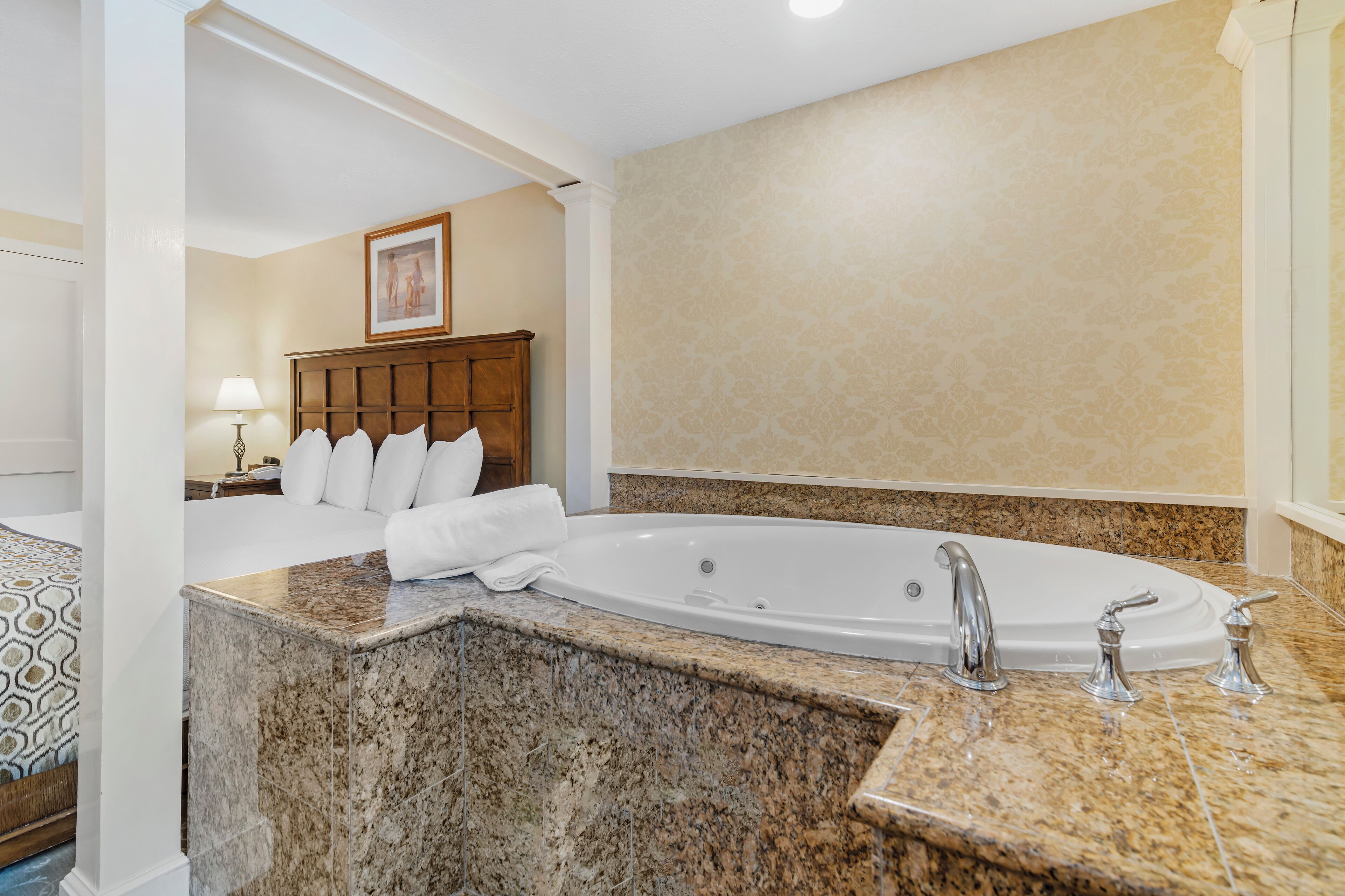 luxury room | bathroom | free toiletries, hair dryer, towels, soap