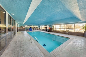 Indoor pool, sun loungers