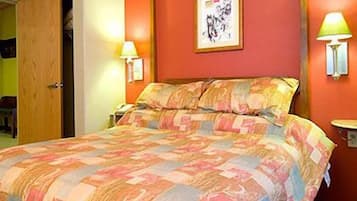 Pillow-top beds, individually decorated, desk, laptop workspace