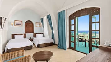 Premium Room, Terrace, Sea View | In-room safe, desk, blackout drapes, iron/ironing board