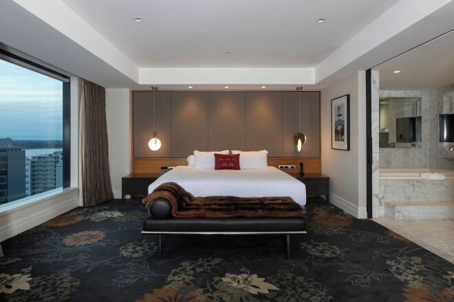Hypo-allergenic bedding, minibar, in-room safe, blackout curtains