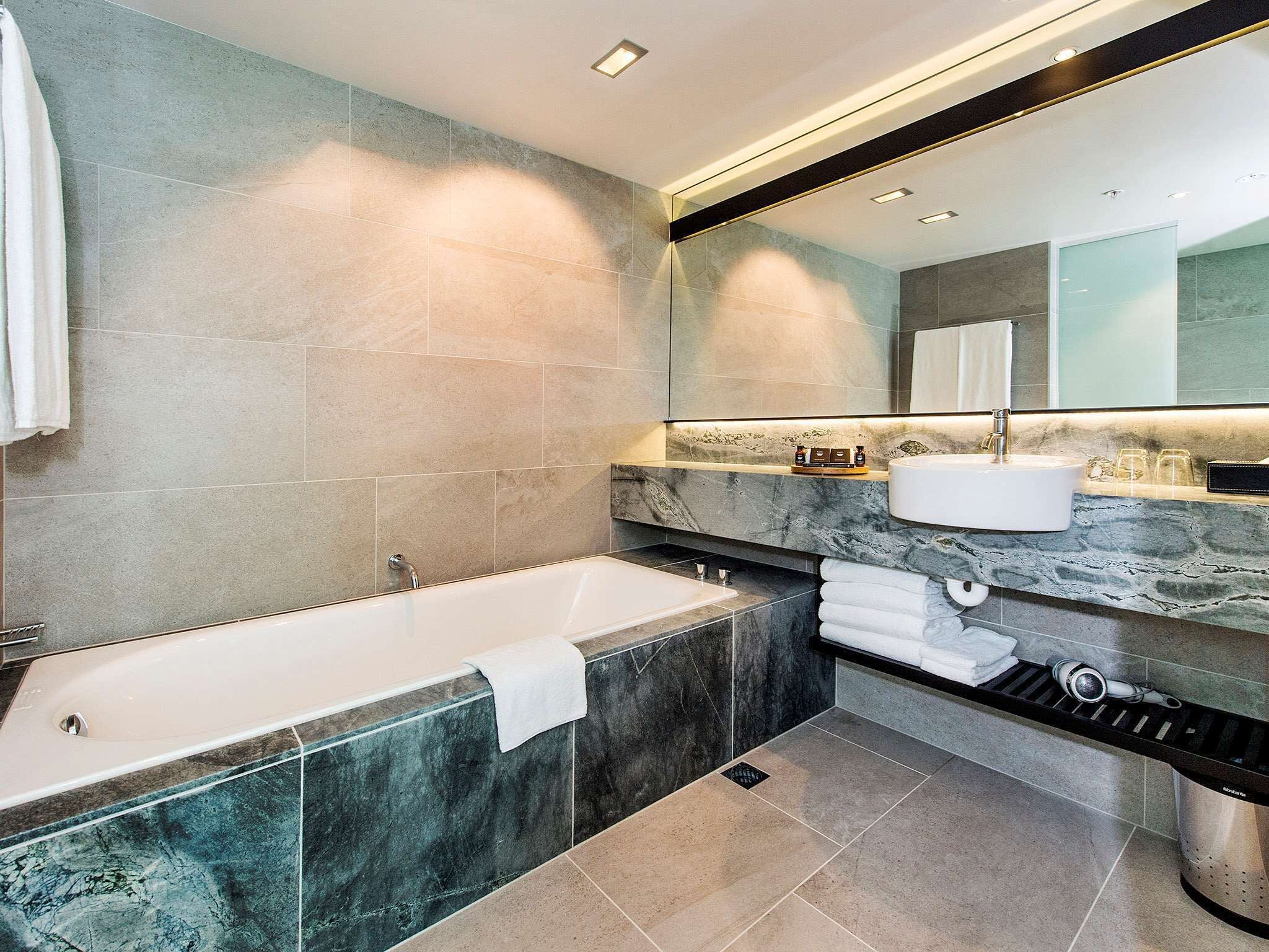 free toiletries, hair dryer, bathrobes