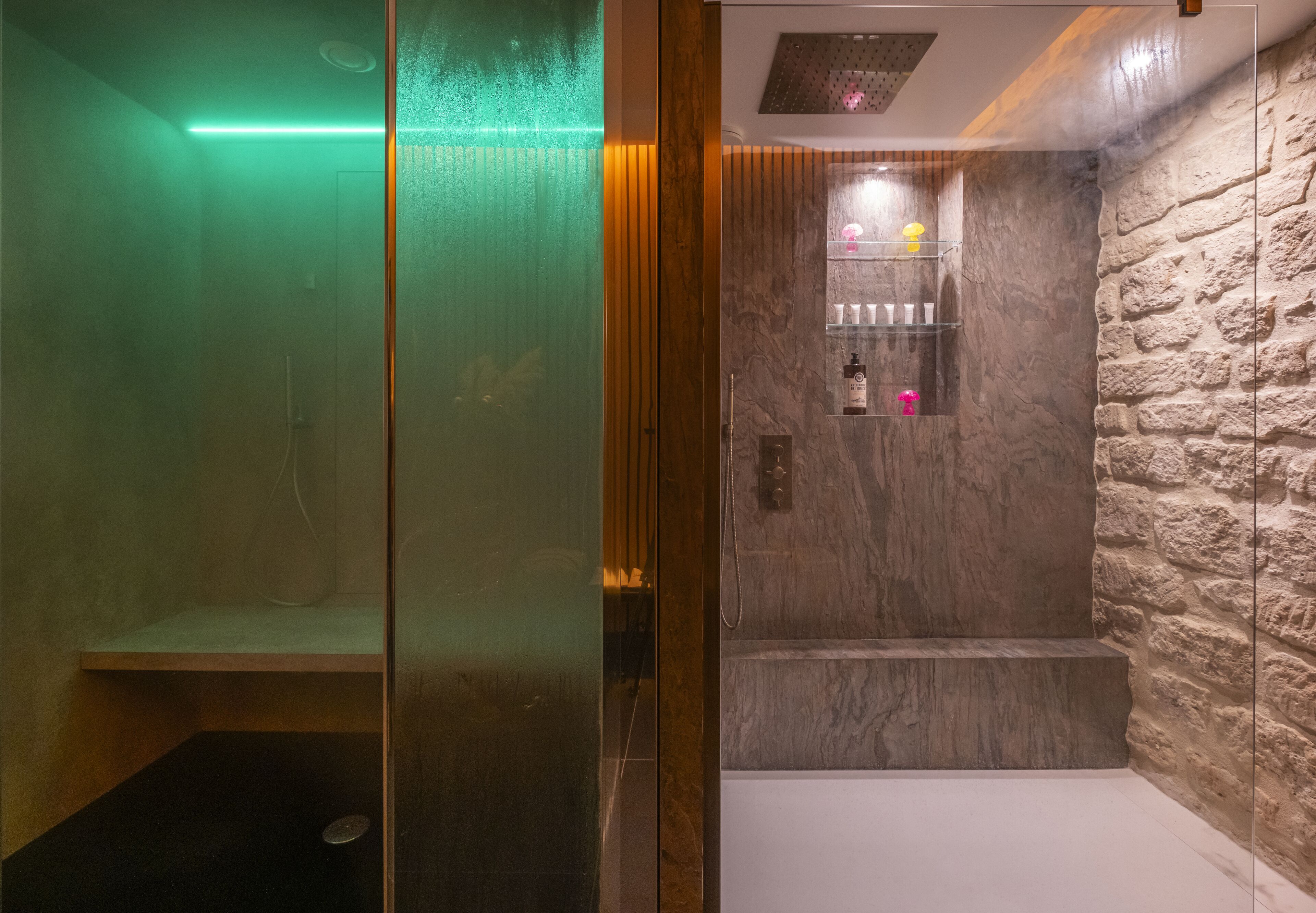 steam room, 1 treatment room