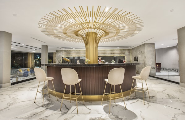 Sittområde i lobbyn