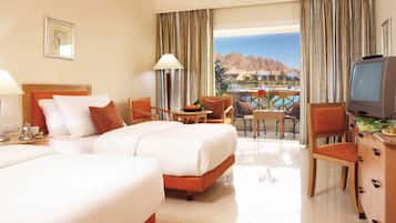 Classic Twin Room, 2 Twin Beds, Pool View | 1 bedroom, in-room safe, soundproofing, iron/ironing board