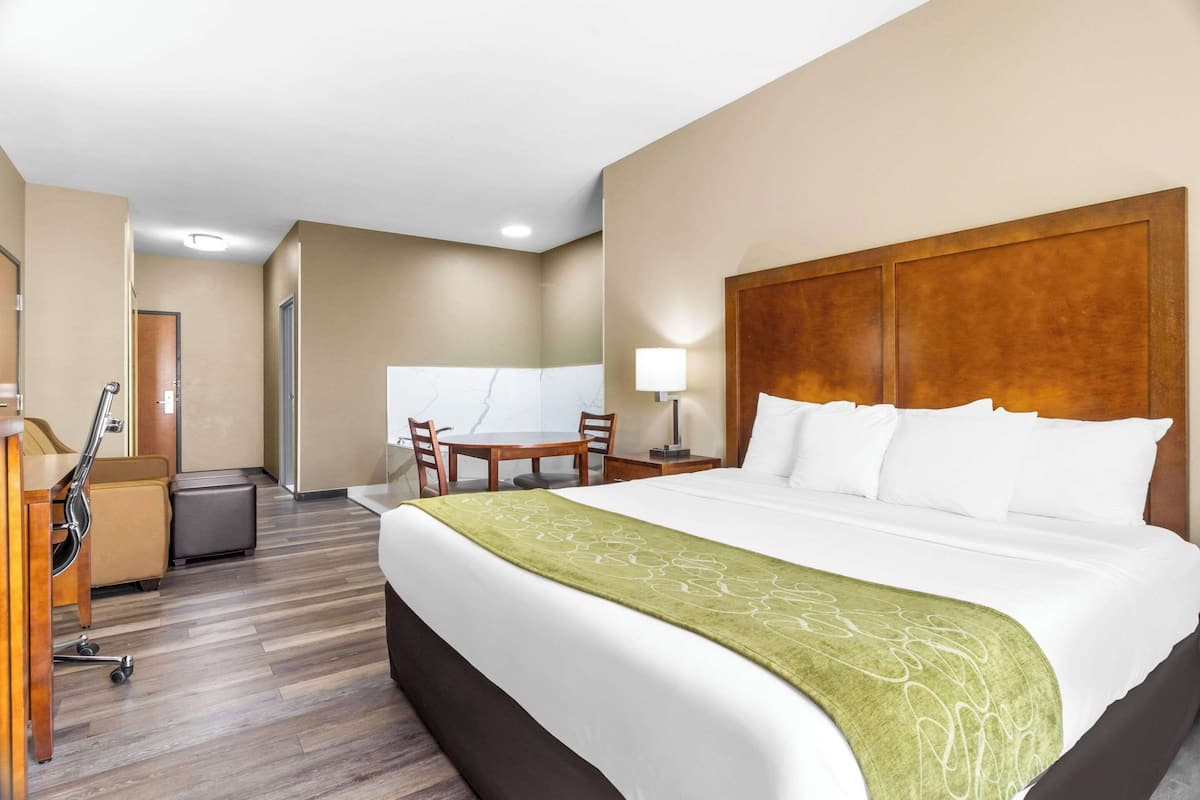 Suite, 1 King Bed, Accessible, Non Smoking | In-room safe, desk, iron/ironing board, free cribs/infant beds