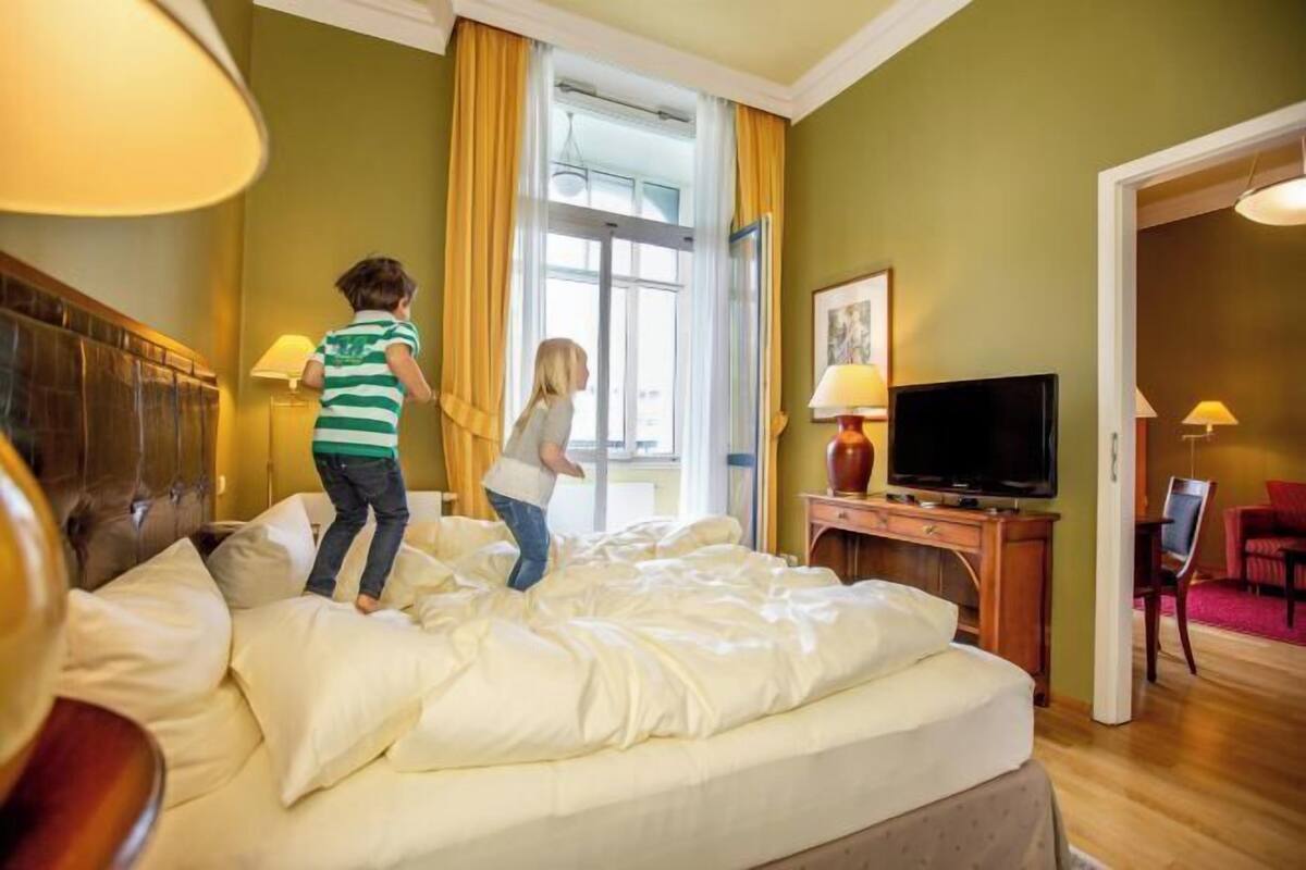 1 habitación y ropa de cama de alta calidad