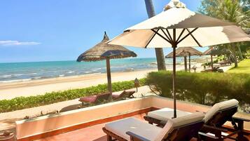 Bungalow, Beachfront | Terrace/patio