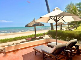 Bungalow, Beachfront | Terrace/patio