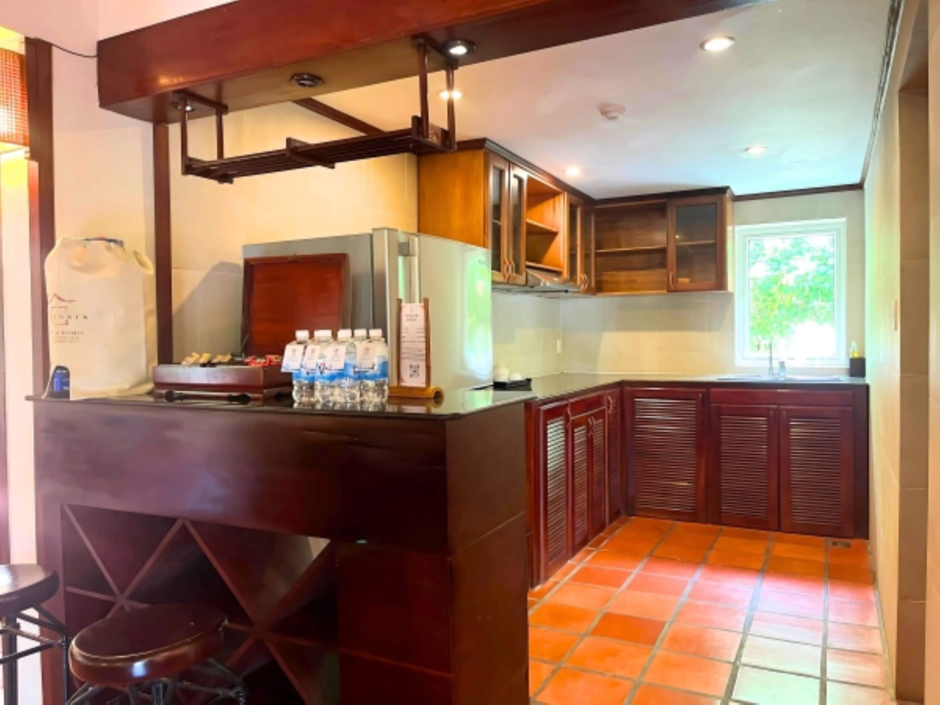 family villa, private pool | private kitchen
