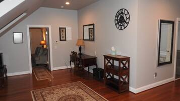 TV, fireplace, DVD player