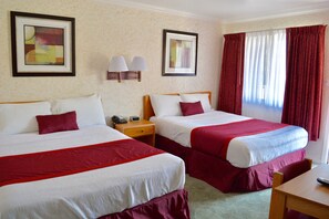 Standard Room, 2 Queen Beds | Iron/ironing board, free WiFi, bed sheets - Travelers Inn (South San Francisco)