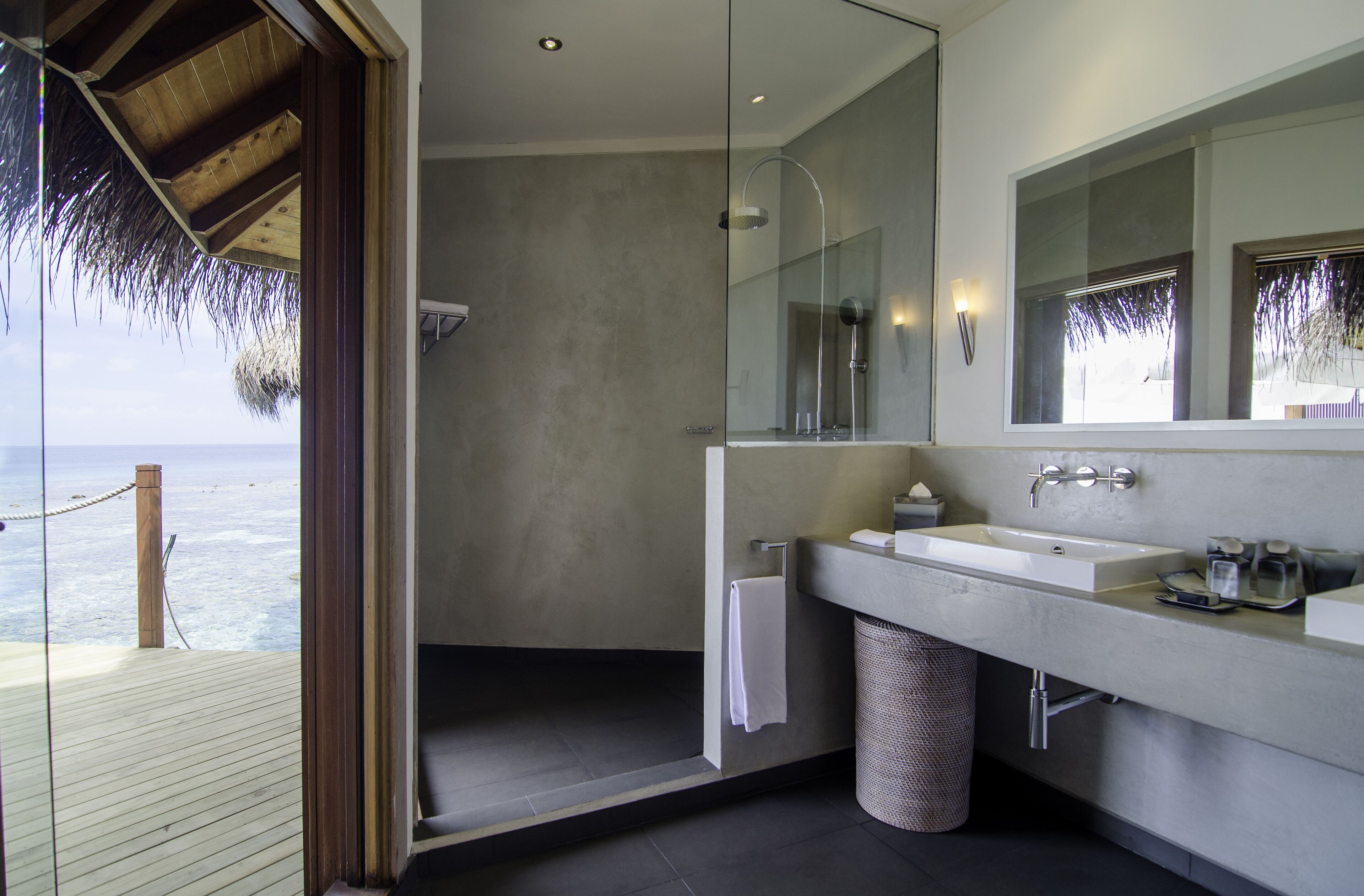 eco-friendly toiletries, hair dryer, bathrobes, slippers