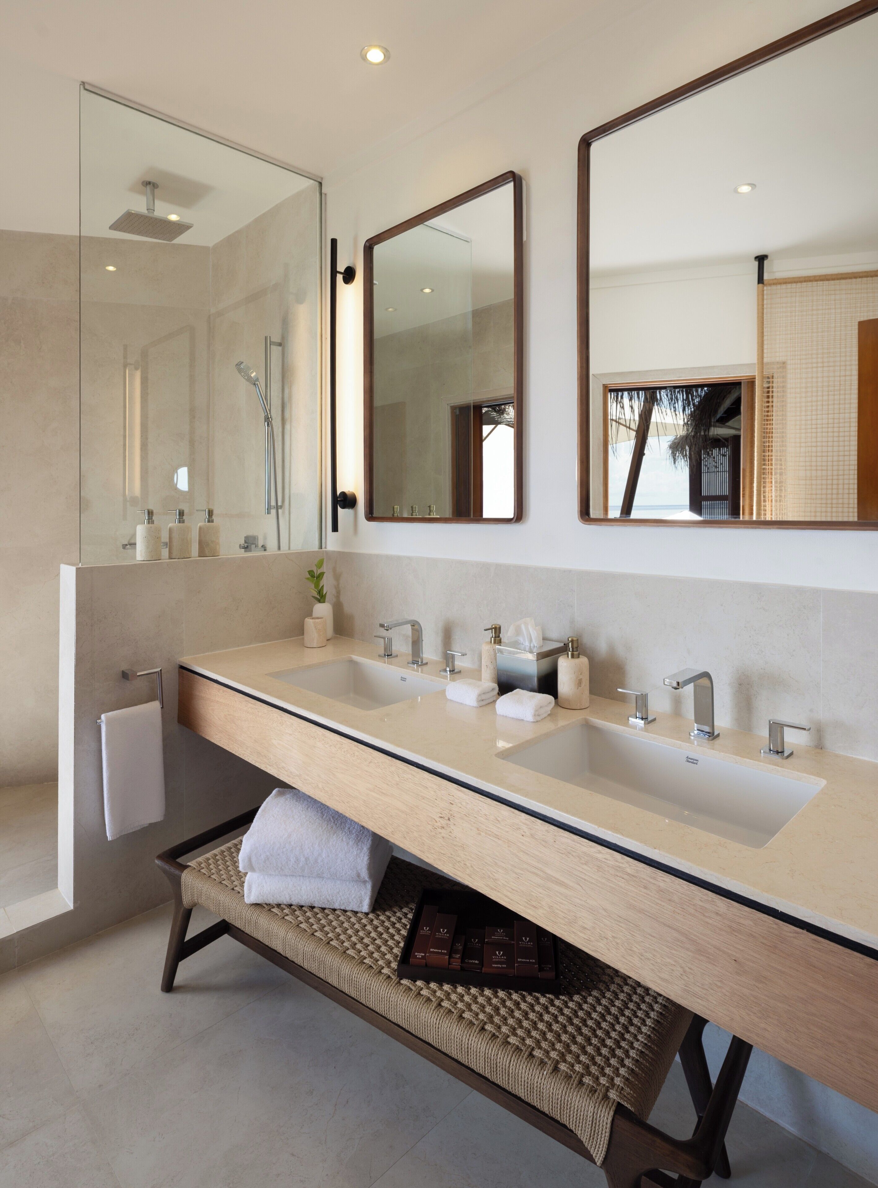 Villa, Overwater | Bathroom | Eco-friendly toiletries, hair dryer, bathrobes, slippers