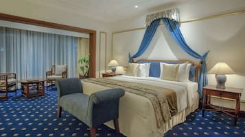 Premium bedding, down duvets, in-room safe, desk