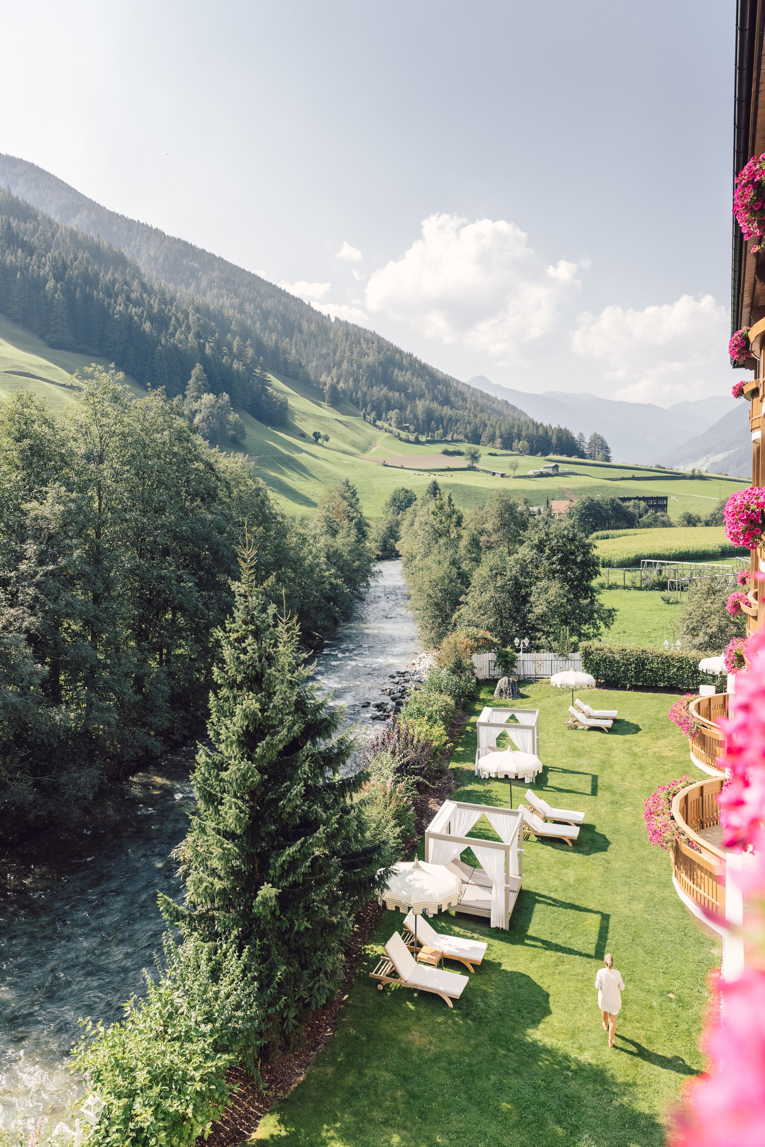 Vue sur la campagne depuis l’hébergement