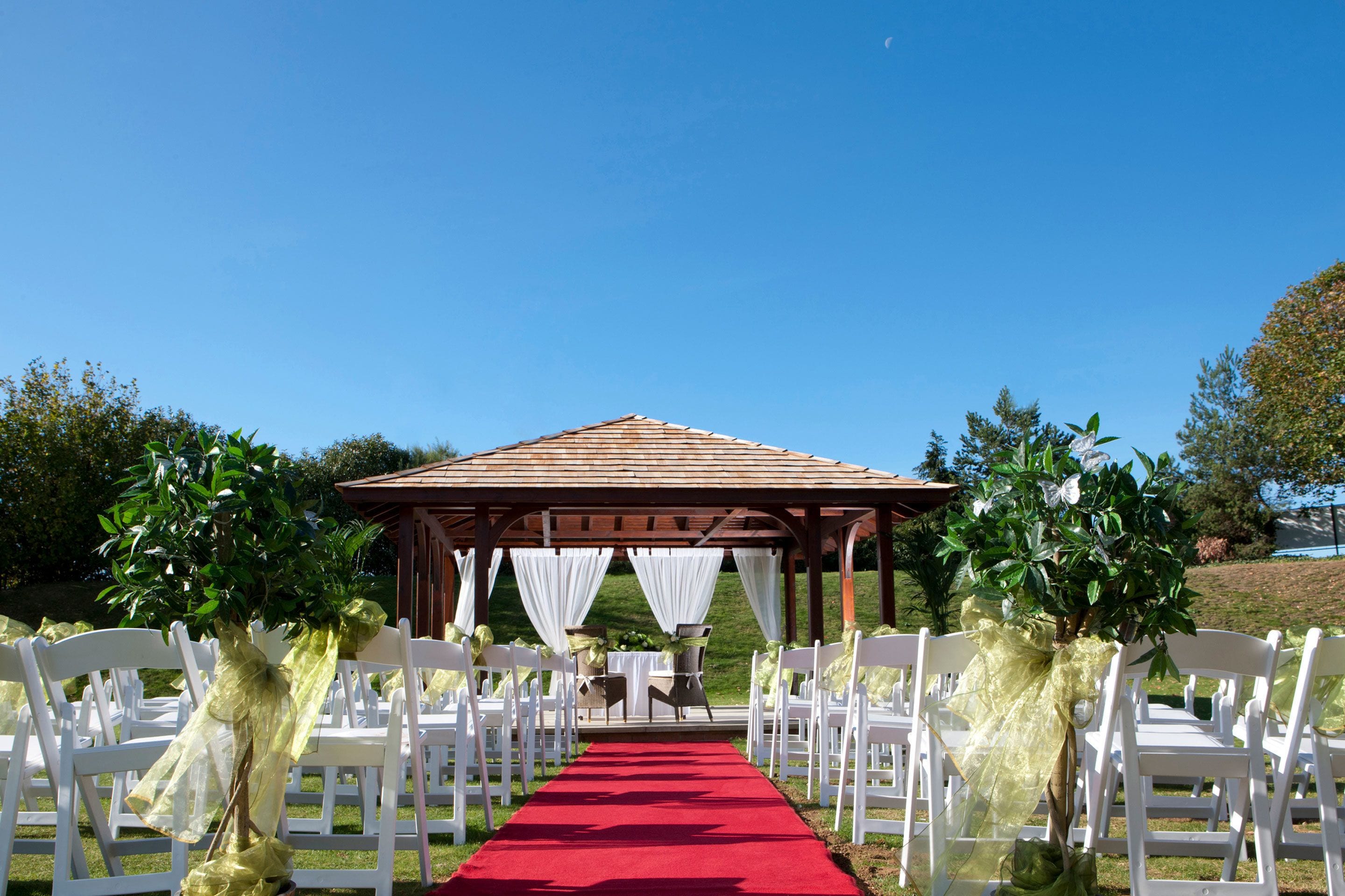 outdoor wedding area