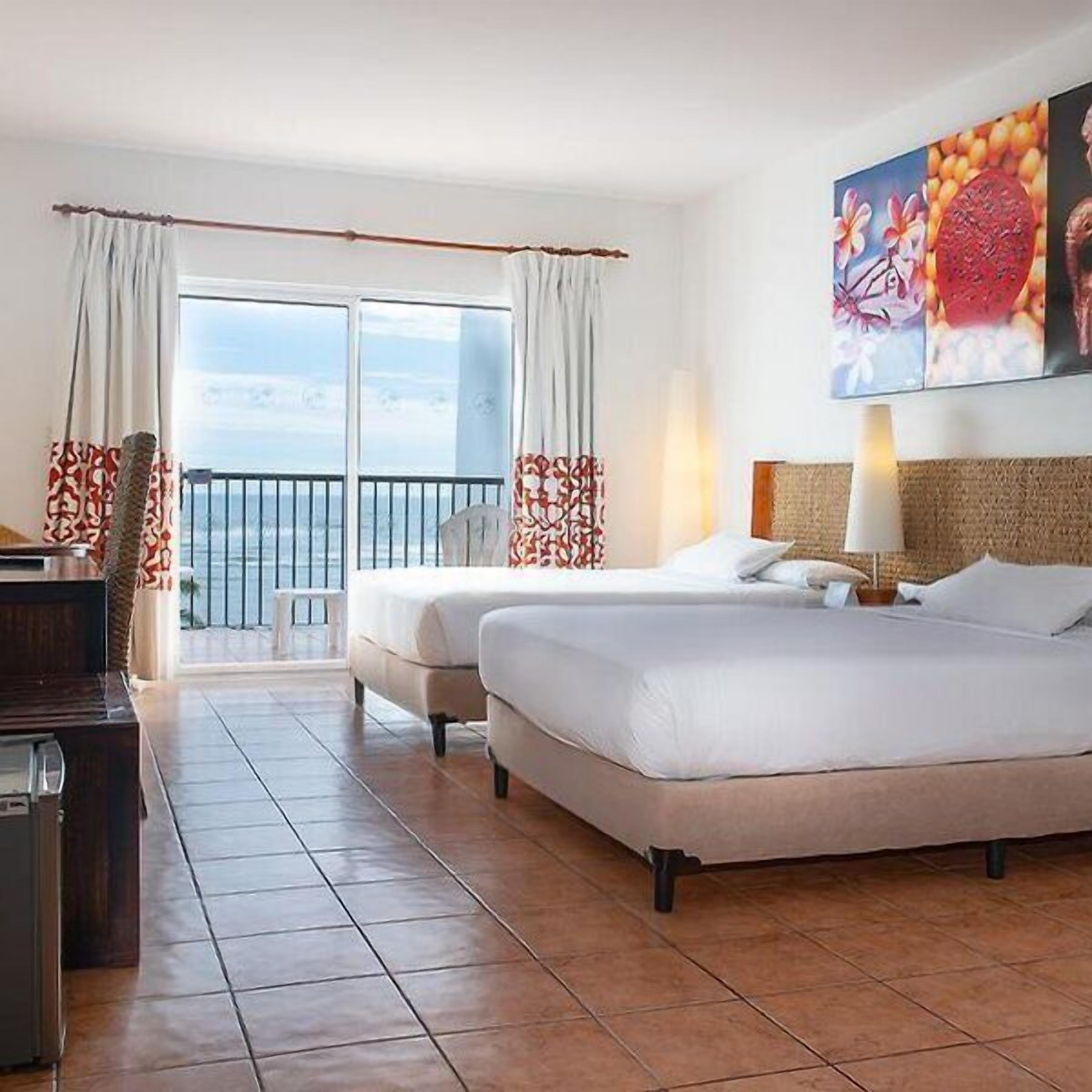 Sea View, 2 Double Beds | Premium bedding, in-room safe, desk, iron/ironing board (on request)