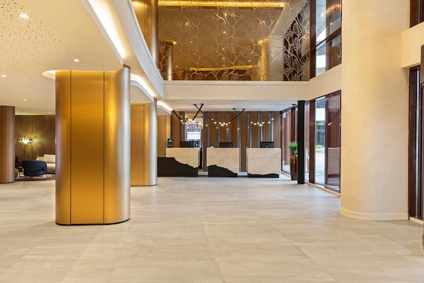 Siddeområde i lobbyen