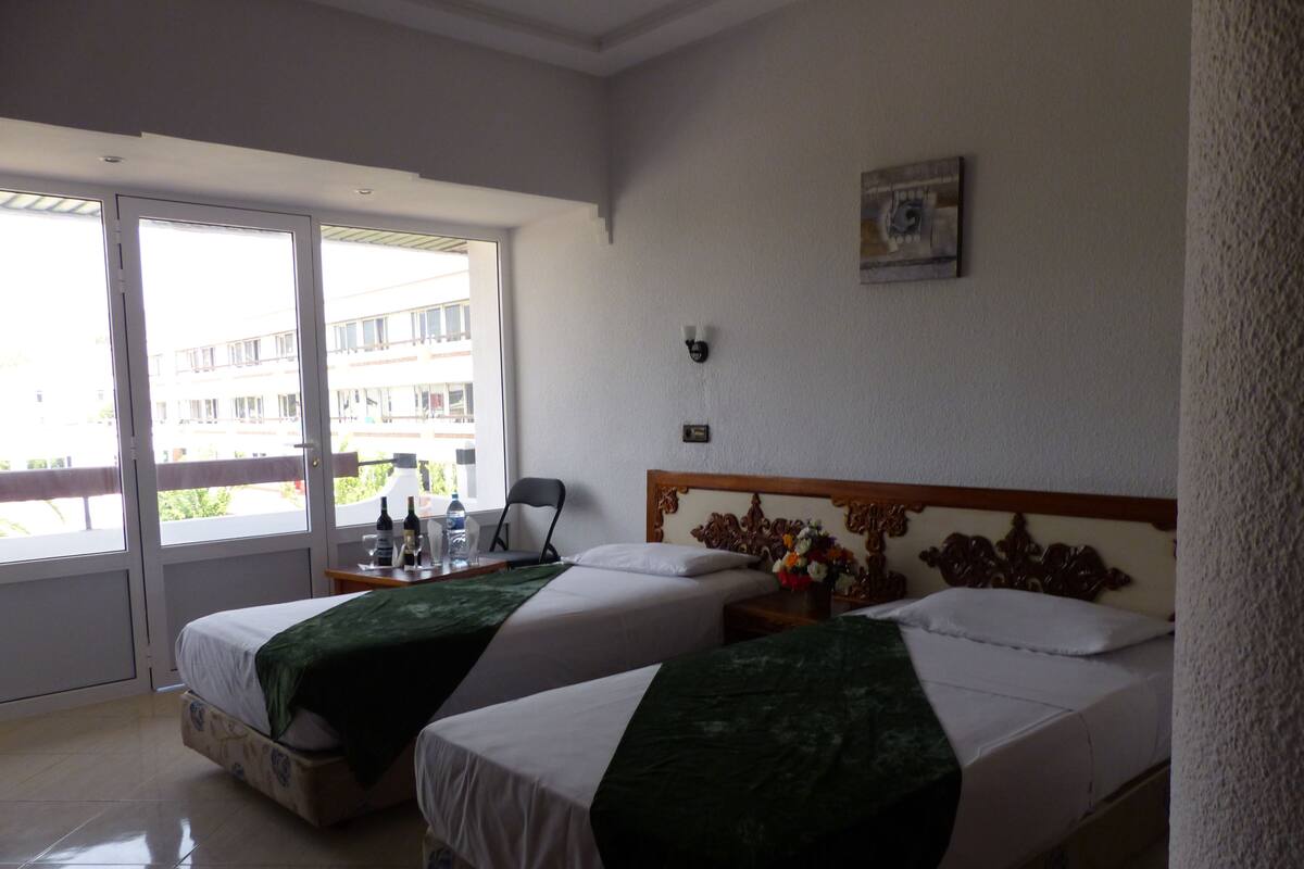 Habitación estándar con 2 camas individuales | Sábanas de algodón egipcio y camas con pillow-top