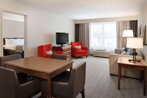 Hypo-allergenic bedding, pillow-top beds, desk, laptop workspace