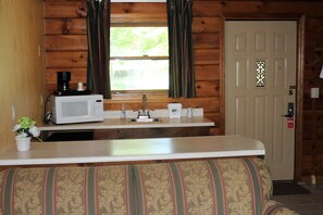 Superior Room, 2 Queen Beds, River View | Private kitchen | Fridge, microwave, coffee/tea maker