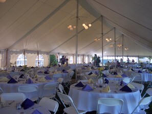 Outdoor wedding area