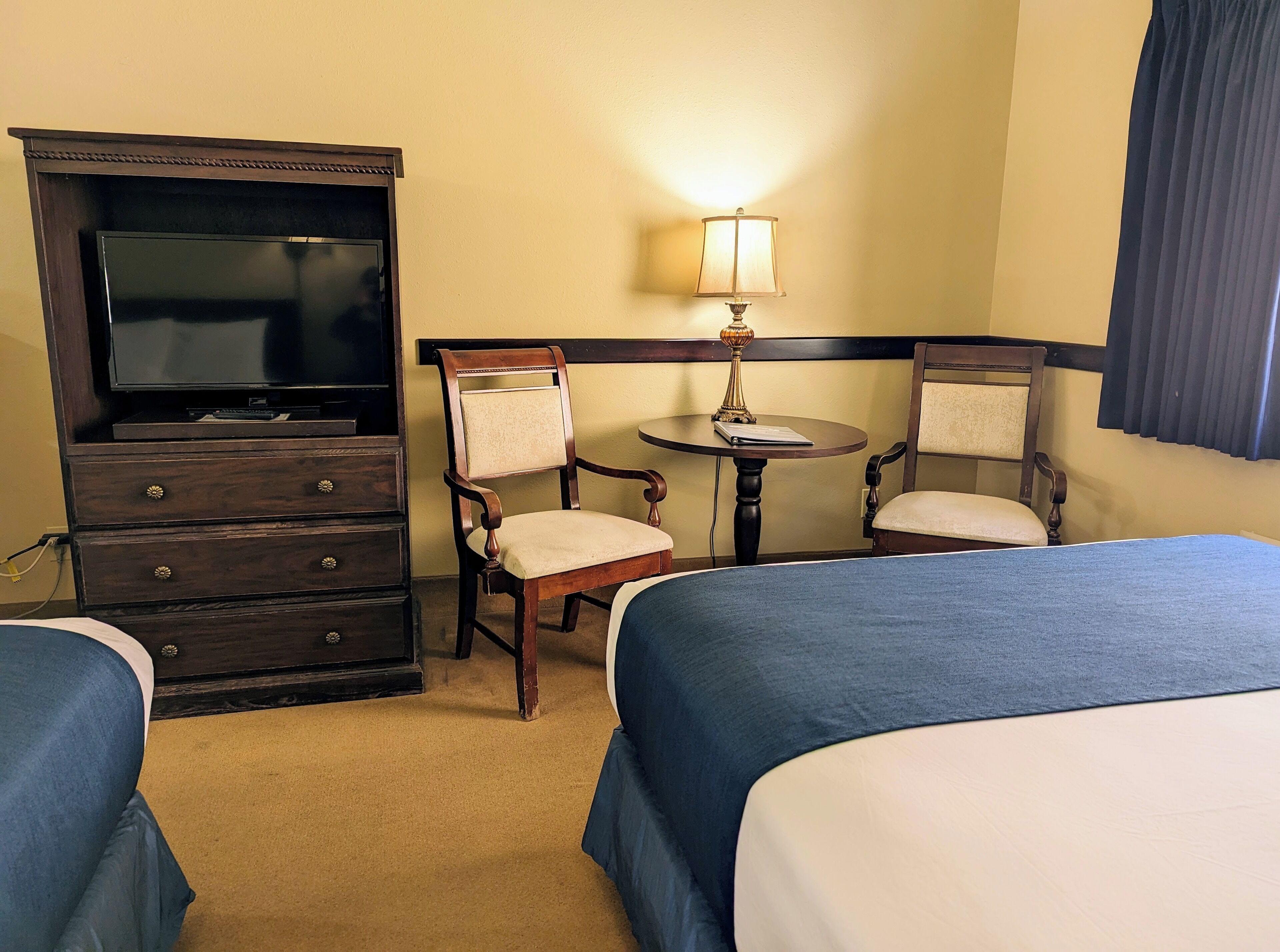 Room, 2 Queen Beds | Living area | TV