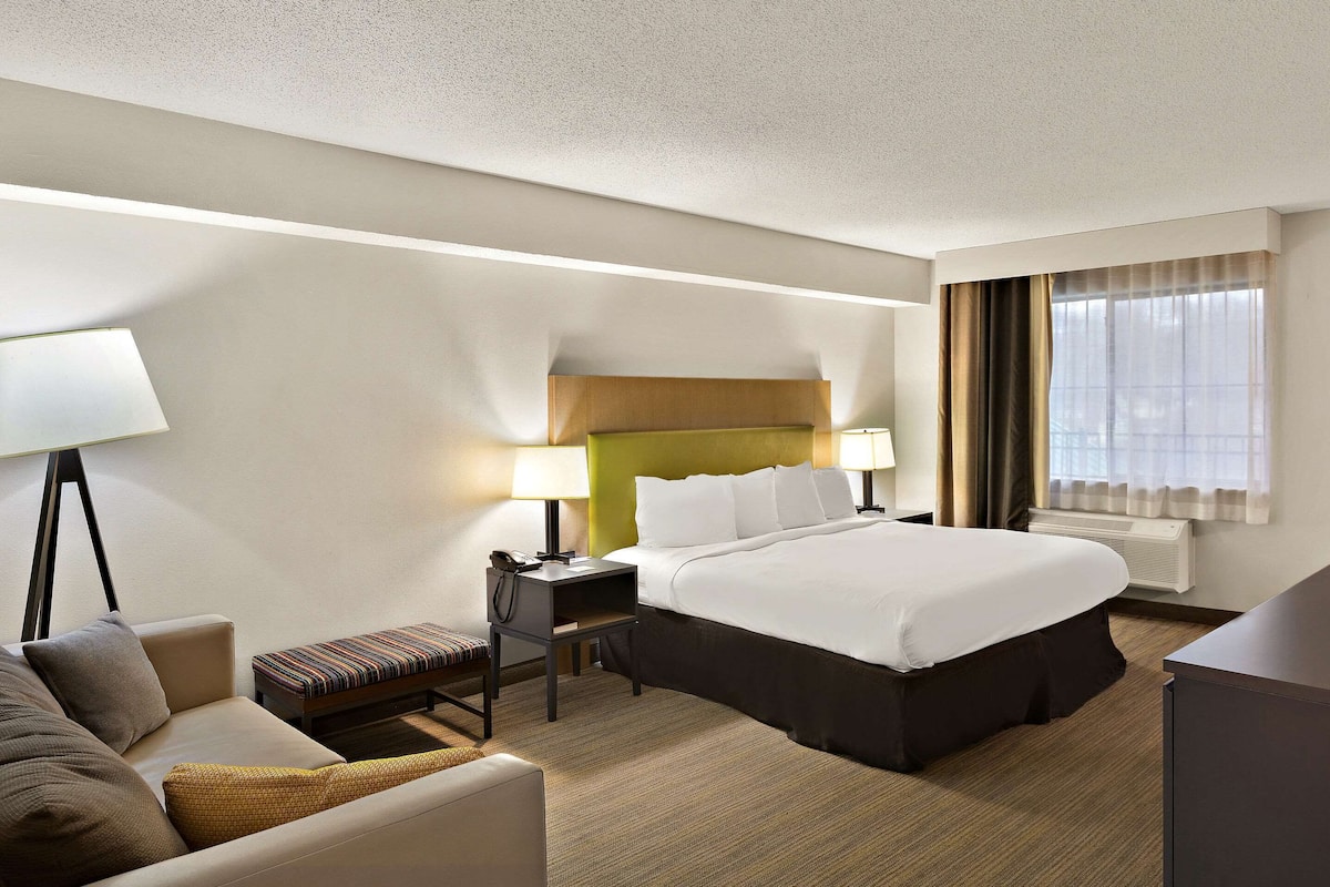 Room, 1 King Bed, Non Smoking, Balcony | 1 bedroom, premium bedding, minibar, in-room safe