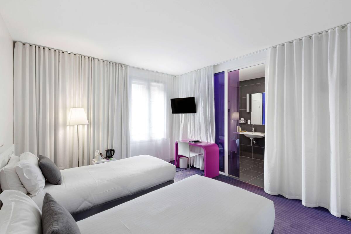 In-room safe, desk, laptop workspace, blackout drapes
