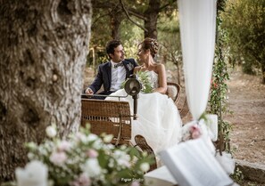 Outdoor wedding area